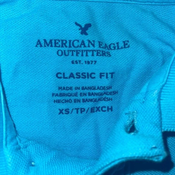 American Eagle Men’s Polo Shirts Size XS. Colors are Turquoise and Red. GUC - Picture 3 of 16
